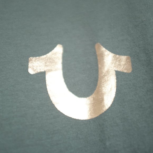 COPY - True Religion World Tour logo back t-shirt in militant green/gold - Picture 4 of 12